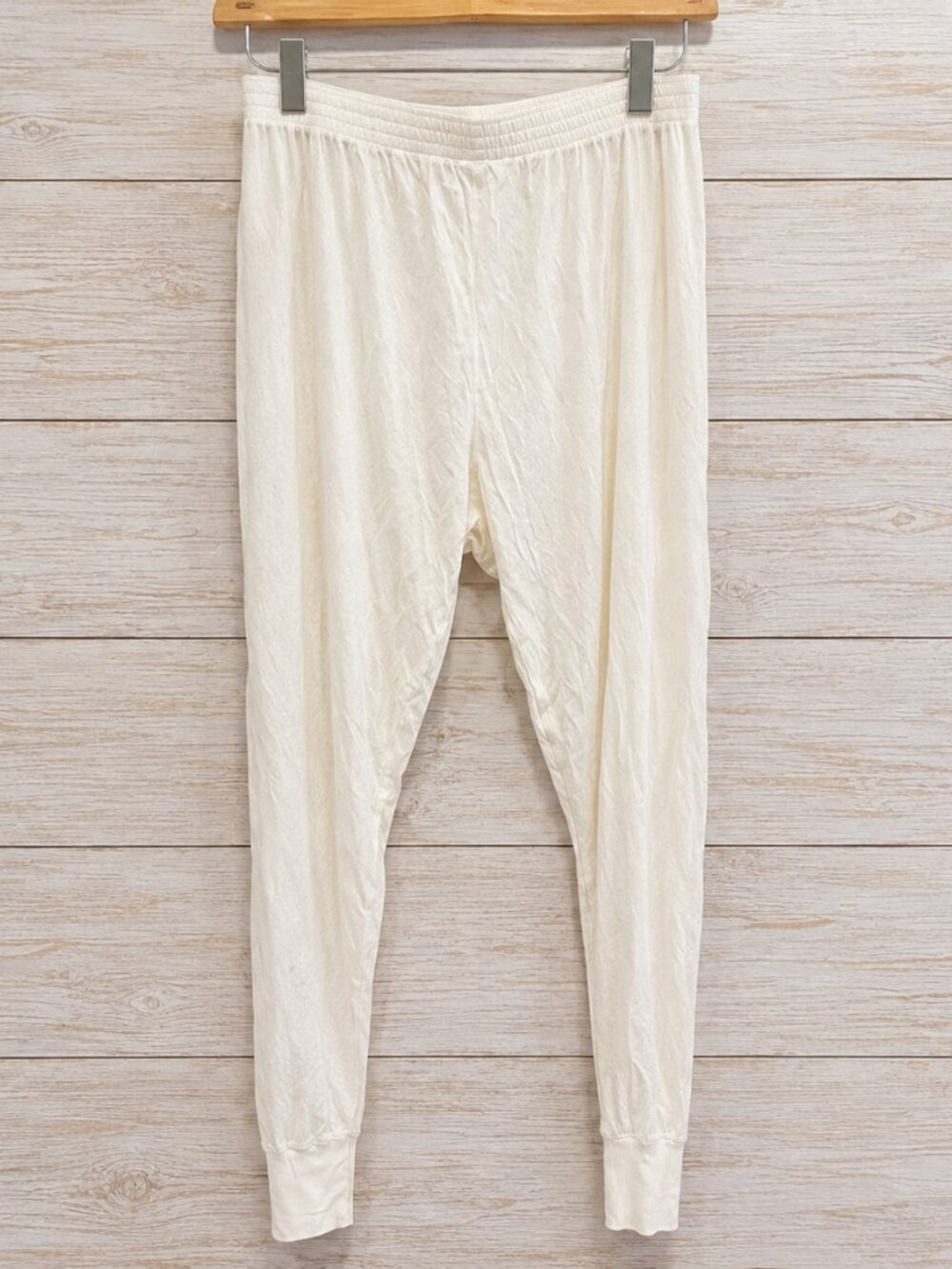 L.L.Bean 100% Silk Base Layer Pants Cream Women’s M 10-12 Long Johns